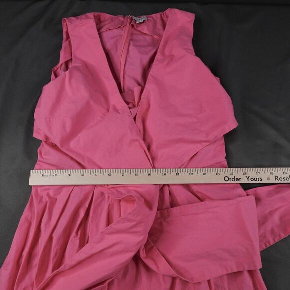 J Crew Womens Dress 6 Pink Faux Wrap Tied Y2K Retro Classic Preppy Loud Luxury - Picture 9 of 16